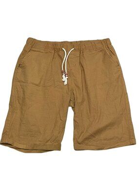 Sailwind Men’s Linen Shorts Casual Drawstring Summer Beach Shorts Sz S